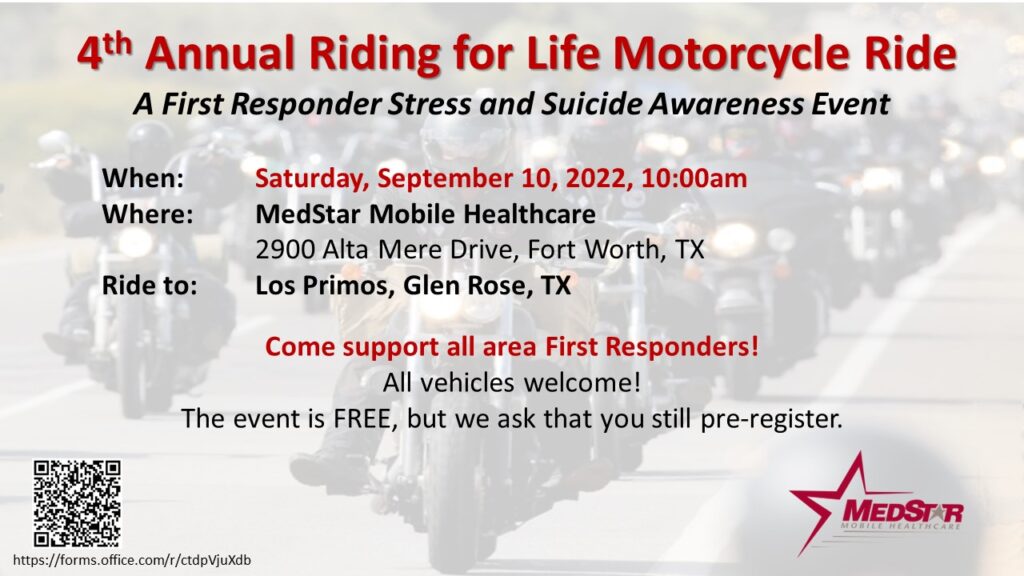 4th Annual Ride For Life Motorcycle Event to bring awareness about